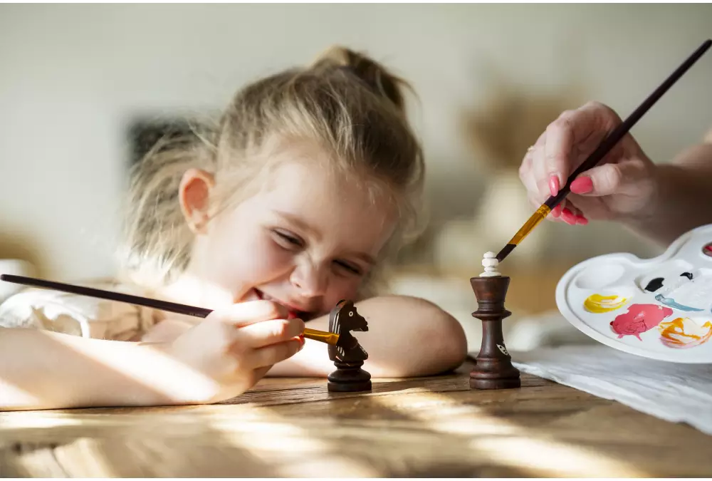 Zestaw szachowy nr 5 do samodzielnego malowania i montażu